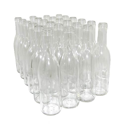 Clear Glass Beer Bottles - Case of 24