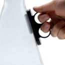 Stir bar removal tool magnetizing a stir bar out of an erlenmeyer flask