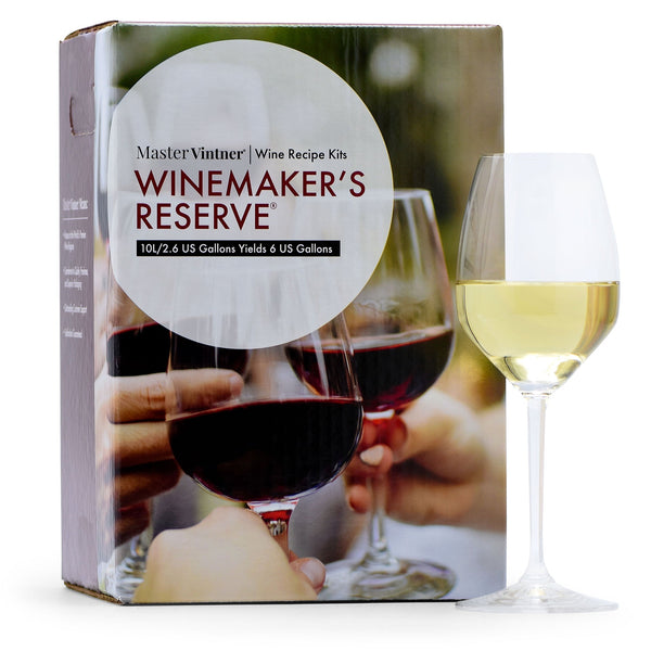 master vintner winemakers reserve box with glass of wine