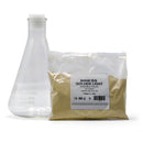 Erlenmeyer flask, foam stopper, and 1-pound bag of DME