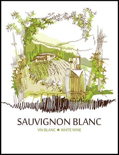 Sauvignon Blanc Wine Labels - 30 ct