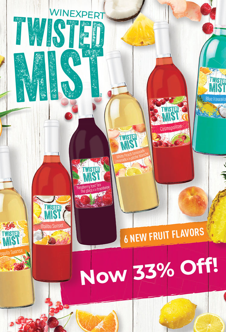Winexpert's Twisted Mist is 33% off while supplies last. No promo code needed.