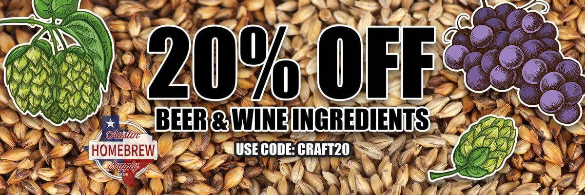 20% off Beer & Wine ingredients
Use Code: CRAFT20