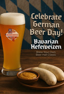 Celebrate German Beer Day! Bavarian Hefeweizen. Brew Your Own Beer Hall Classic.