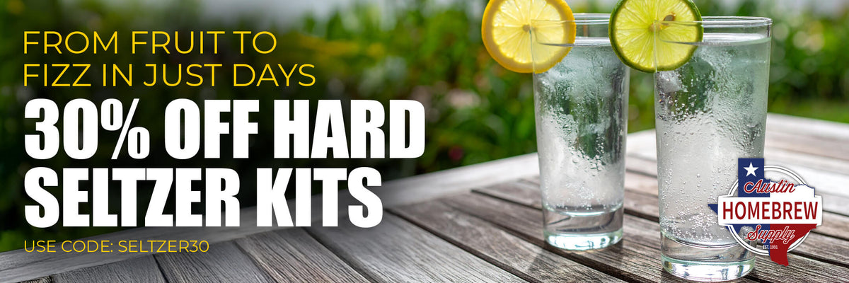 From Fruit to Fizz in Just Days. 30% Off Hard Seltzer Recipe kits. Use code: SELTZER30