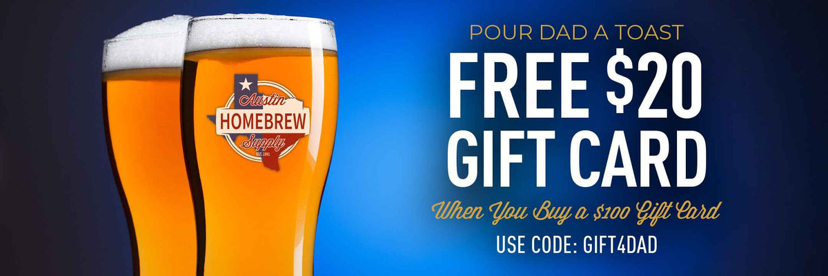 Pour Dad a Toast. Free $20 Gift Card when you buy a $100 Gift Card. Use code: GIFT4DAD