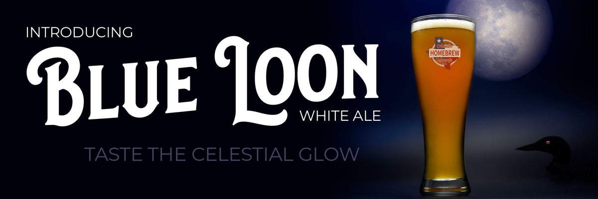Introducing Blue Loon White Ale, Tast the celestial glow.  Blue Moon Clone Beer Recipe Kit is now available.