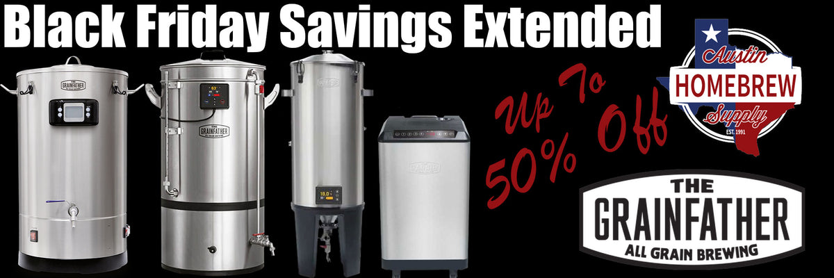 Black Friday Savings Extended - Get up to 50% off Grainfather all in one electric brewing systems for a limited time.  No promo code needed.