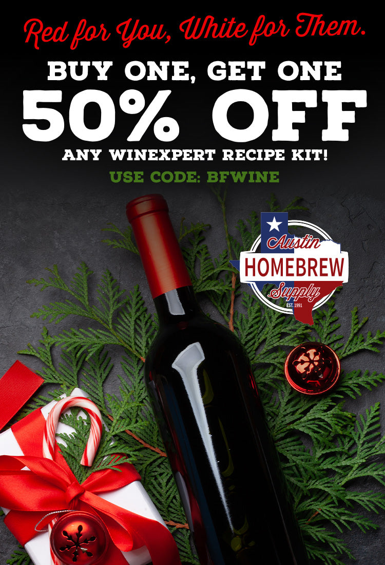 Winexpert Wine Sale, BOGO 50% off for a limited time when you use promo code BFWINE at checkout.  Some exclusions apply.