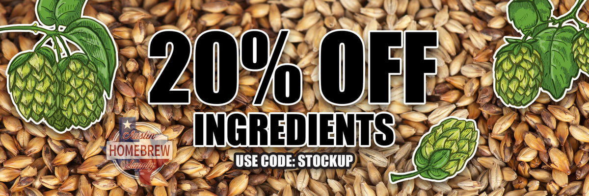 20% Off Ingredients. Use code: STOCKUP