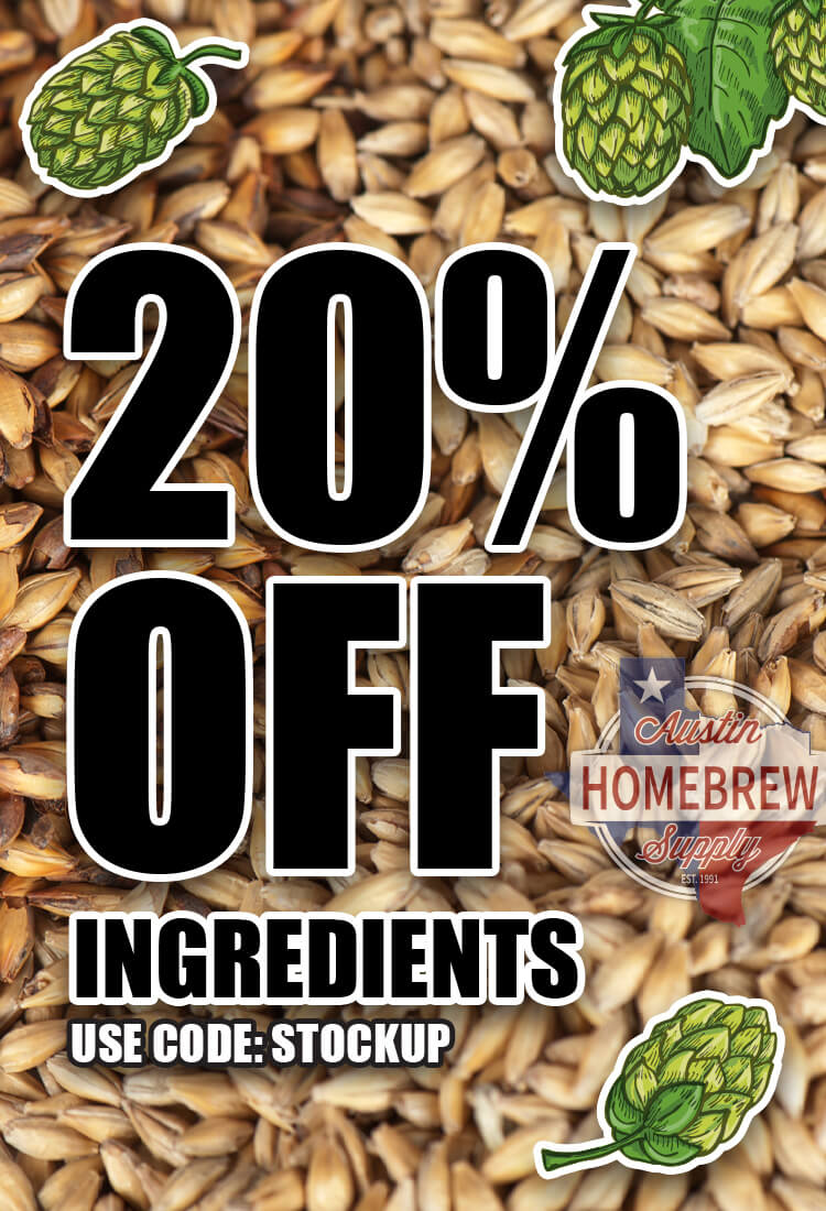 20% Off Ingredients. Use code: STOCKUP