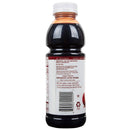 Ingredients info on a bottle of tart cherry juice.