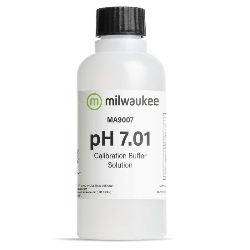 Buffer Solution pH 7.01 in a 230 milliliter bottle