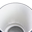 Top-down view into the mash tun, showing internal graduation