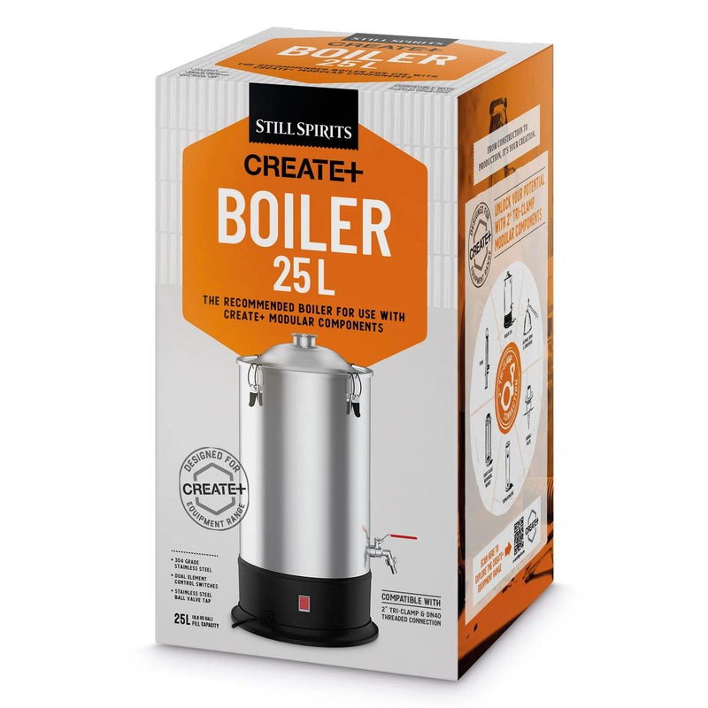 Still Spirits Create+ Boiler 25L packaging on a white background
