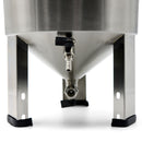 Close up of sample port and drain valve