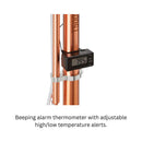 Close-up of thermometer on the pro condenser. 