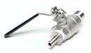 Stainless Steel Ball Valve Assembly (MPT to 3/8 Barb)