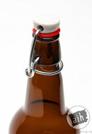 16 oz. E.Z. Cap Swing Top Beer Bottles - Amber (Case of 12)