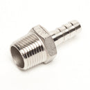 Stainless Steel Nipple (1/2" MPT to 3/8" Barbed)