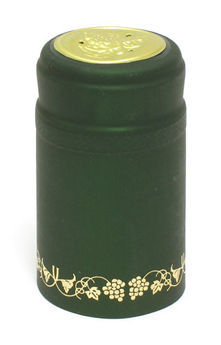 Heat Shrink Capsules (Green with Gold Grapes)