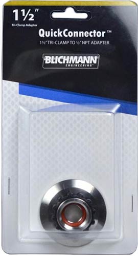 Blichmann Tri-Clamp Adapter QuickConnector (1.5" TC x .5" NPT)