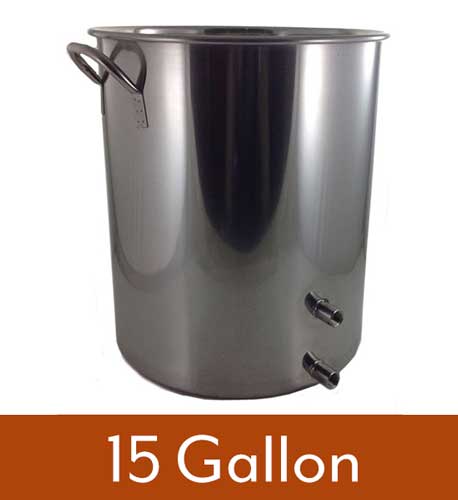 15 Gallon Brew Pot with Volume Markings (2 Weld)