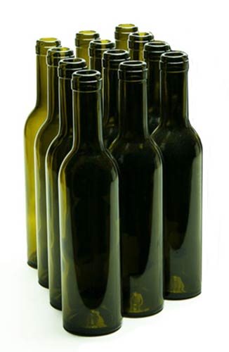 Wine Bottles 375 ml Green Bordeaux (Case of 12)