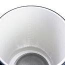 A close-up of the interior graduated markings of the 12 Gallon Mash/Lauter Tun