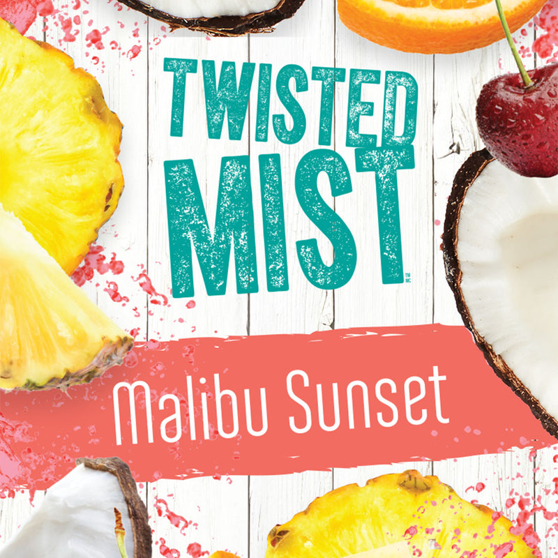 label for Malibu Sunset Cocktail Wine Recipe Kit