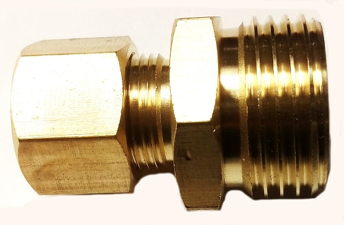 1/2" Compression x 3/4" Male GHT  (Brass)
