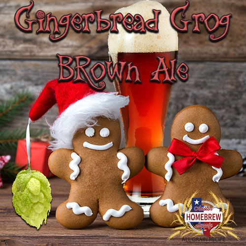 AHS Gingerbread Grog Brown Ale Ale  (23) - ALL GRAIN Homebrew Ingredient Kit