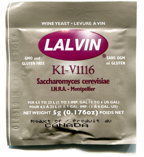 Lalvin K1-V1116 Dry Wine Yeast