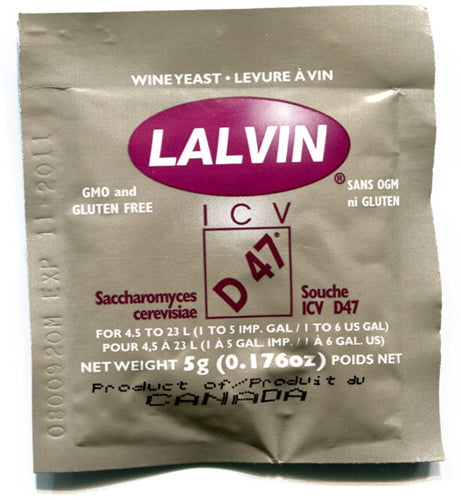 Lalvin ICV D-47 Dry Wine Yeast