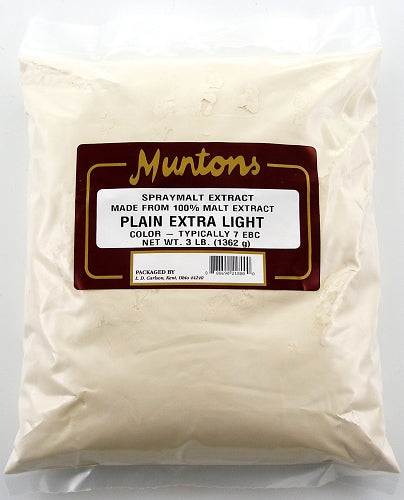Muntons 3 Lbs. Plain Extra Light Spray Dried Malt Extract
