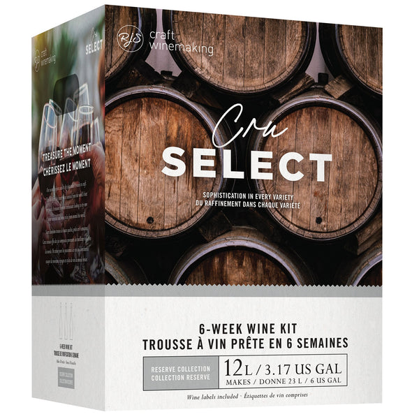 Italian Pinot Grigio Wine Kit - RJS Cru Select front side of the box