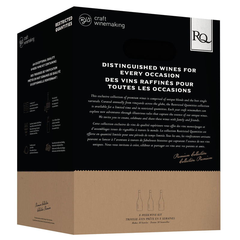Left side of the RJS RQ 2024 German Riesling Wine Kit box