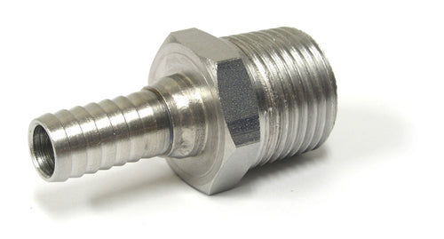 Stainless Steel Nipple (1/2" MPT to 3/8" Barbed)