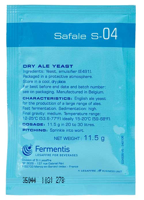 Fermentis SafAle™ S-04 Dry Ale Yeast