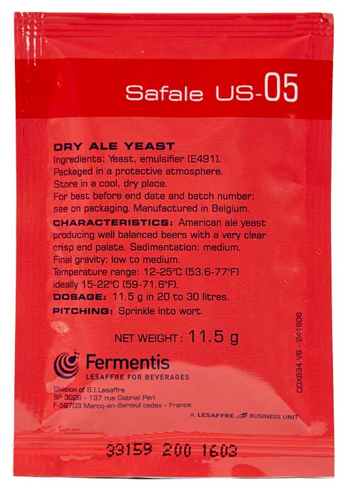 Fermentis SafAle™ US-05 Dry Ale Yeast