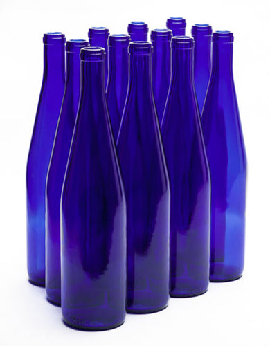 Wine Bottles 750 ml Blue Alto Hock (Case of 12)