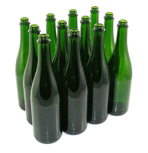 Wine Bottles 750 ml Green Champagne (Case of 12)
