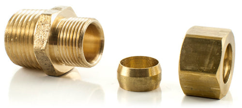 Brass Nipple (1/2" Compression to 1/2" MPT)