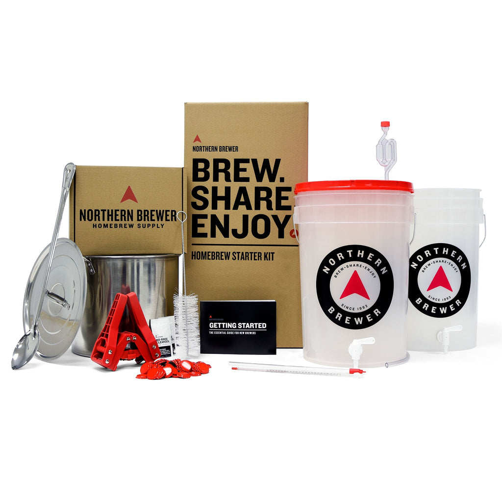 Northern Brewer - Brew. Share. Enjoy. Homebrewing Starter Set, Equipment and Recipe for 5 Gallon Batches (Chinook Ipa with Testing Equipment)