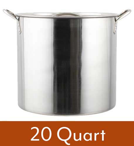 Stainless Steel Brew Pot - 20 qt