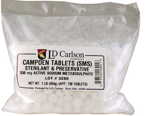 Sodium Metabisulphite Campden Tablets - 1 lb
