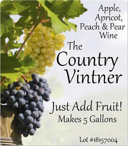 The Country Vintner Apple, Apricot, Peach, and Pear Wine Additive Kit