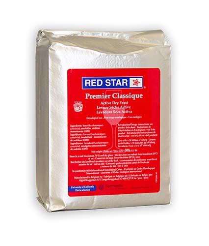 Red Star Premier Classique Dry Wine Yeast - 500g
