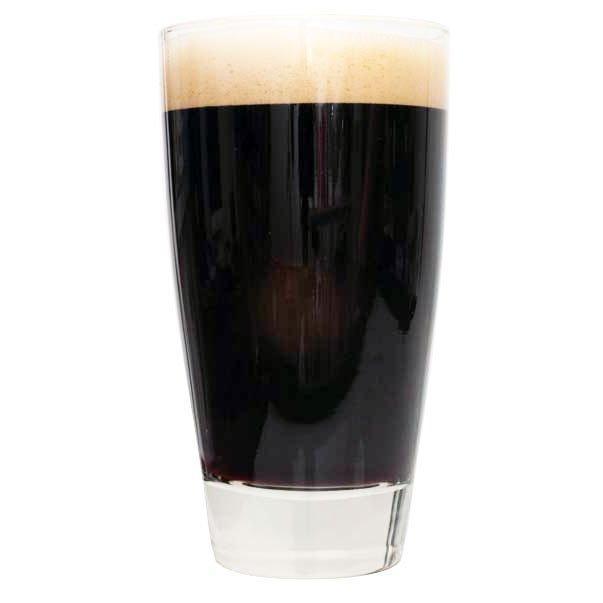 Ace of Spades Black IPA homebrew in a glass.